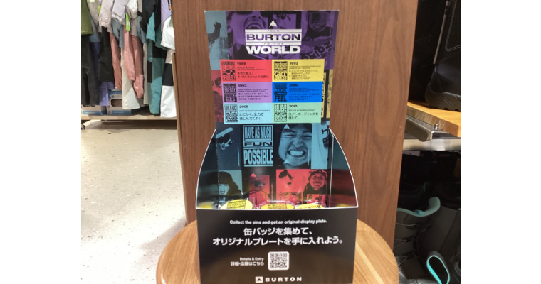 【BURTON 限定缶バッジ配布中！】