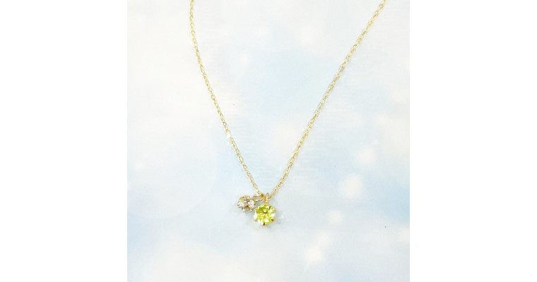 アクアマリン＆ペリドットネックレス