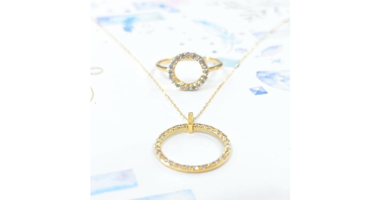 途切れのないサークル◎モチーフリング＆ネックレス