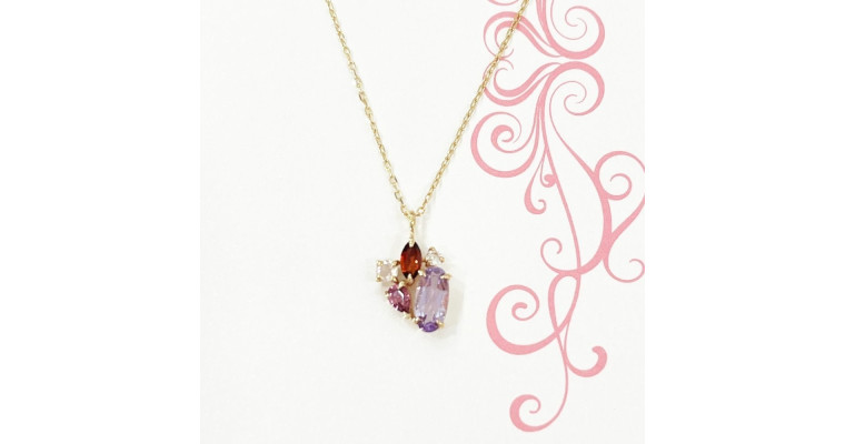 マルチストーン♡ネックレス&ピアス