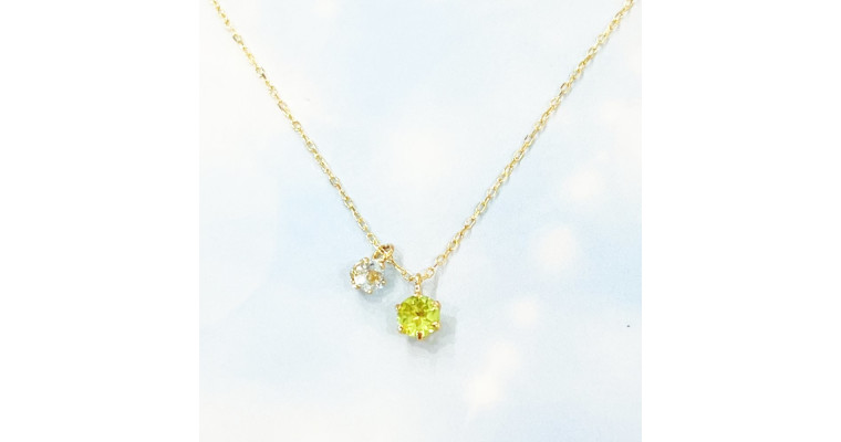 アクアマリン＆ペリドットネックレス